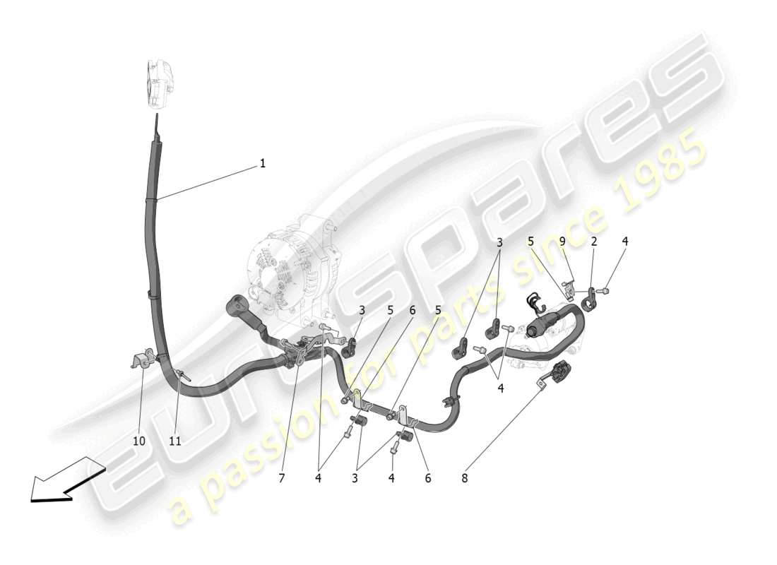 a part diagram from the maserati grecale parts catalogue