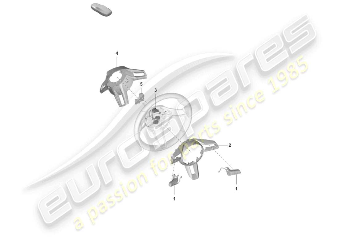 porsche 992 gt3/rs/st (2026) accessories steering wheel part diagram