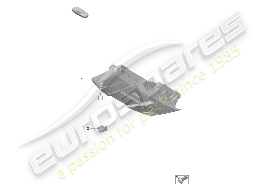 porsche 992 gt3/rs/st (2024) console roof part diagram