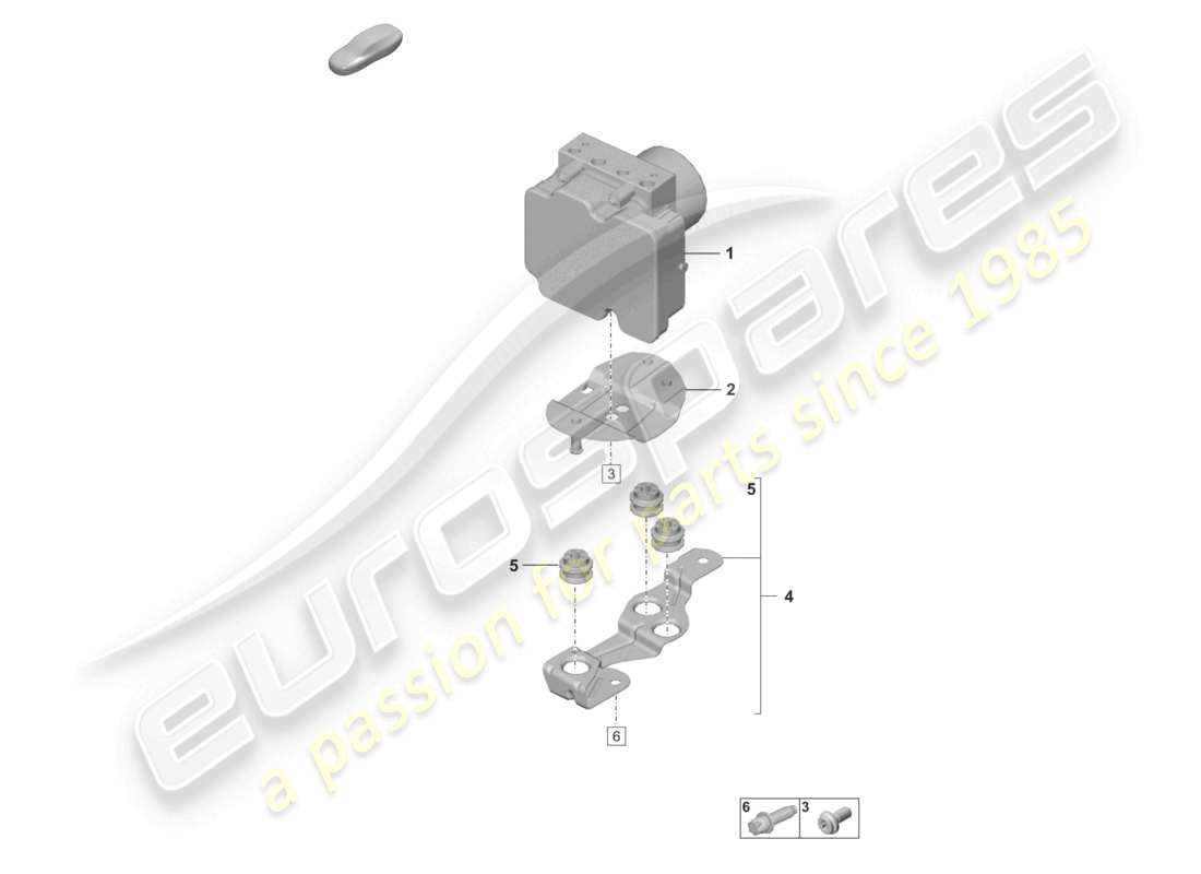 porsche 992 gt3/rs/st (2024) hydraulic unit anti-locking brake syst. -abs- part diagram