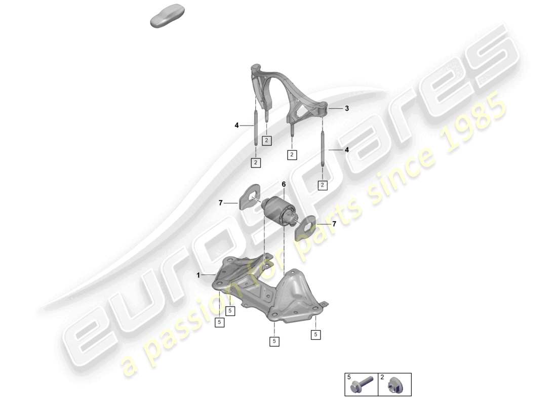 porsche 992 gt3/rs/st (2026) mounting parts for engine and transmission part diagram