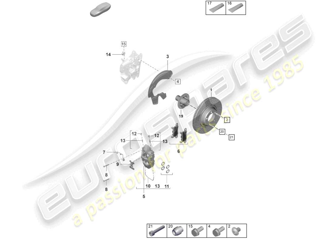 porsche 992 gt3/rs/st (2026) disc brake gg rear axle gt3 part diagram