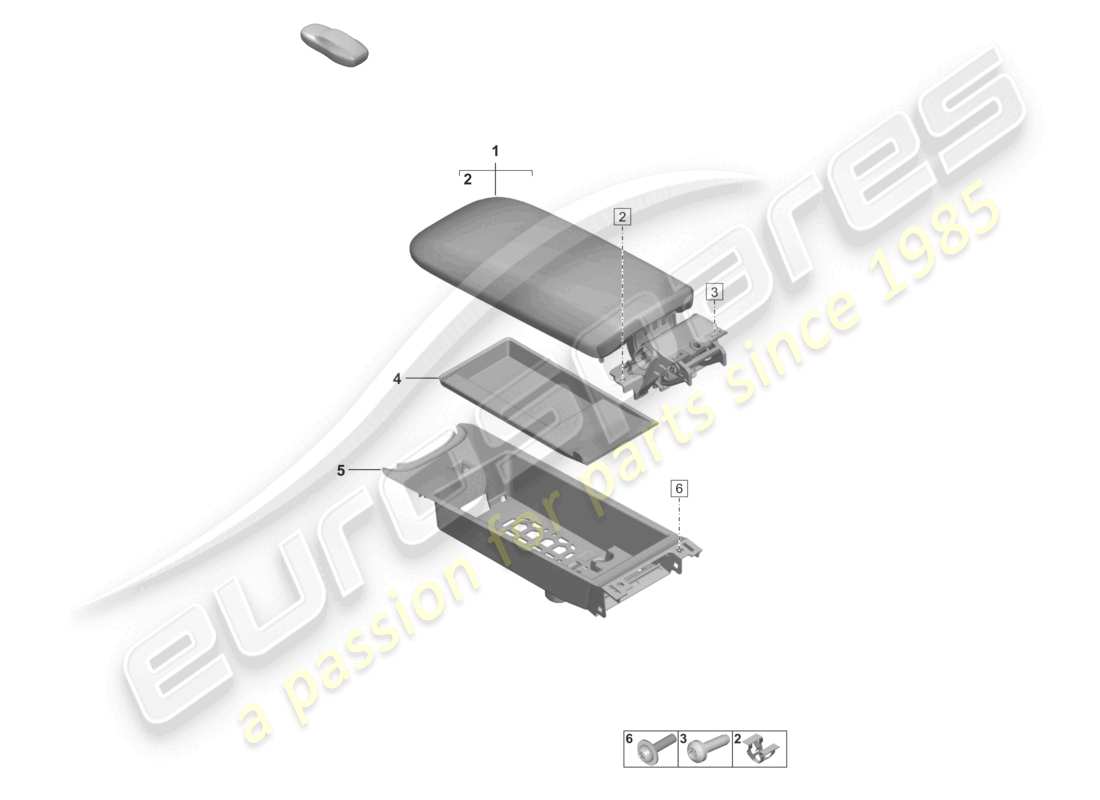 porsche 992 gt3/rs/st (2023) centre console accessories part diagram