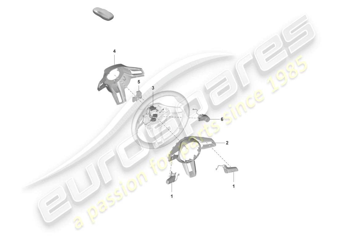 porsche 992 gt3/rs/st (2026) accessories steering wheel part diagram