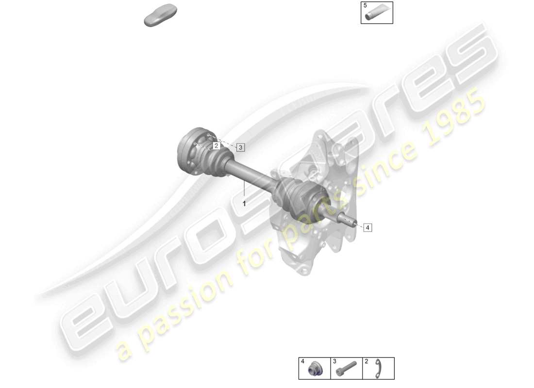 porsche 992 gt3/rs/st (2023) drive shaft part diagram