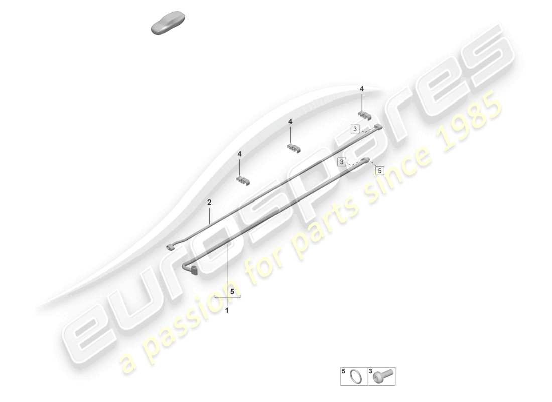 porsche 992 gt3/rs/st (2023) air conditioning lower refrigerant line sill part diagram