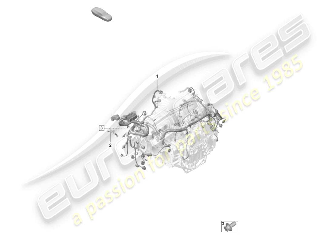 porsche 992 gt3/rs/st (2023) wire set engine part diagram