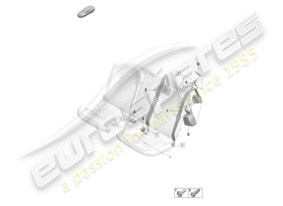 a part diagram from the porsche taycan parts catalogue