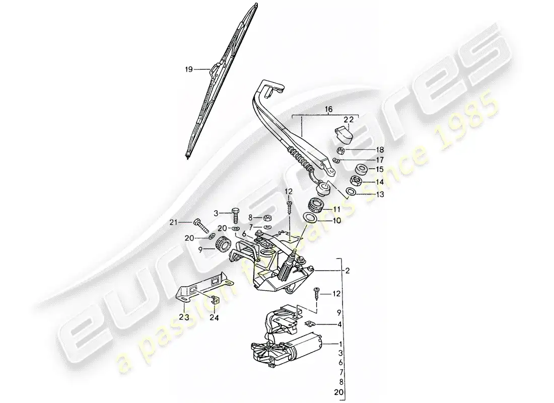 a part diagram from the porsche 993 (1998) parts catalogue