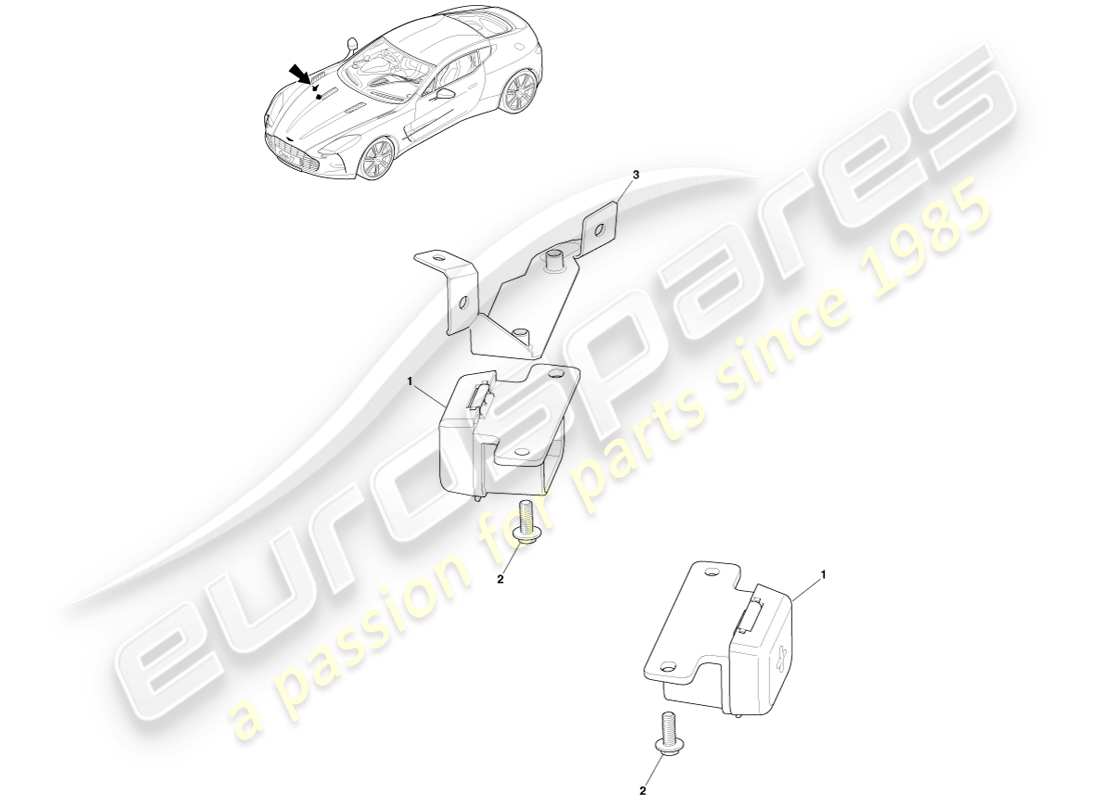 aston martin one-77 (2011) jumpstart terminal part diagram