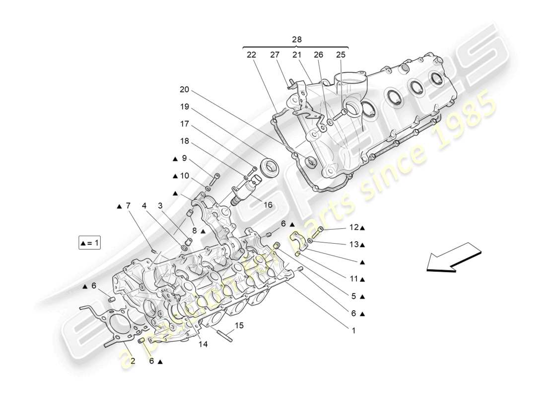 maserati grancabrio mc (2013) lh cylinder head part diagram