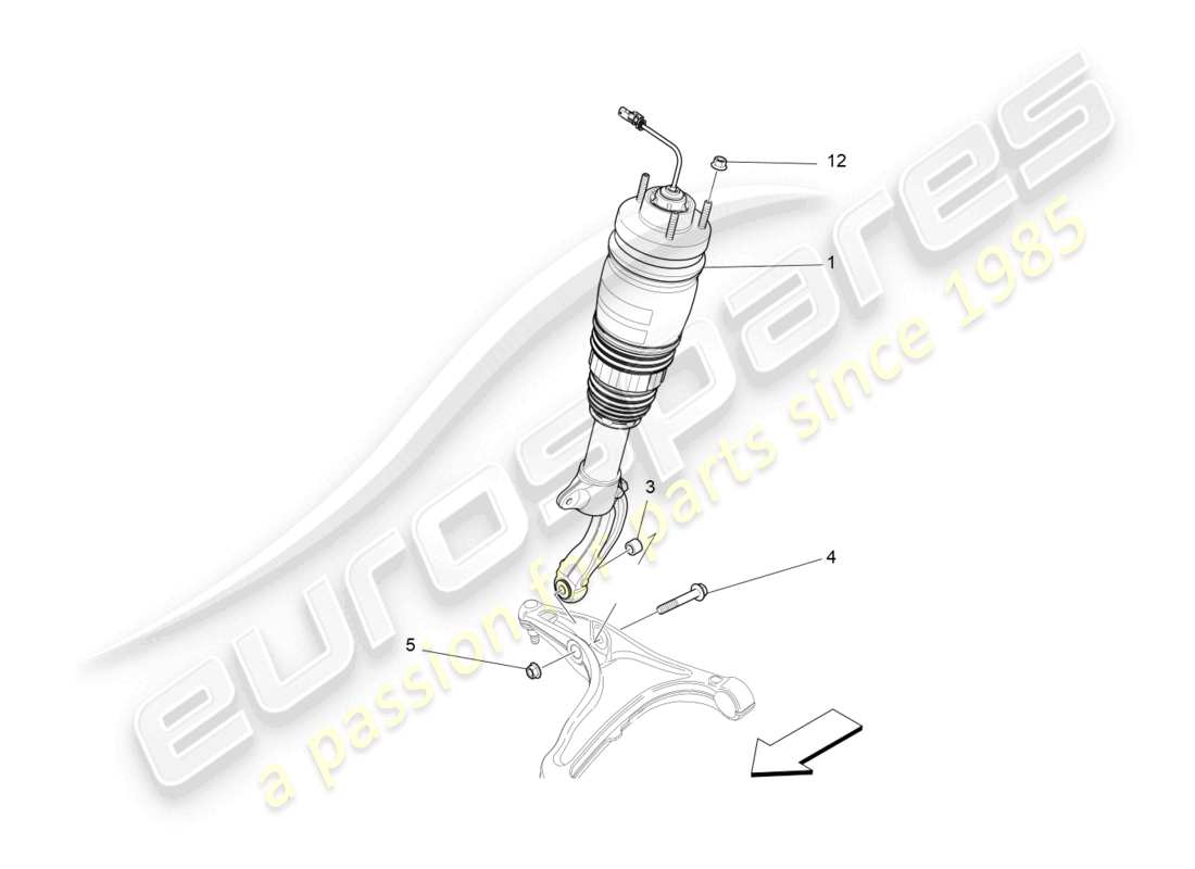 maserati levante (2018) front shock absorber devices part diagram