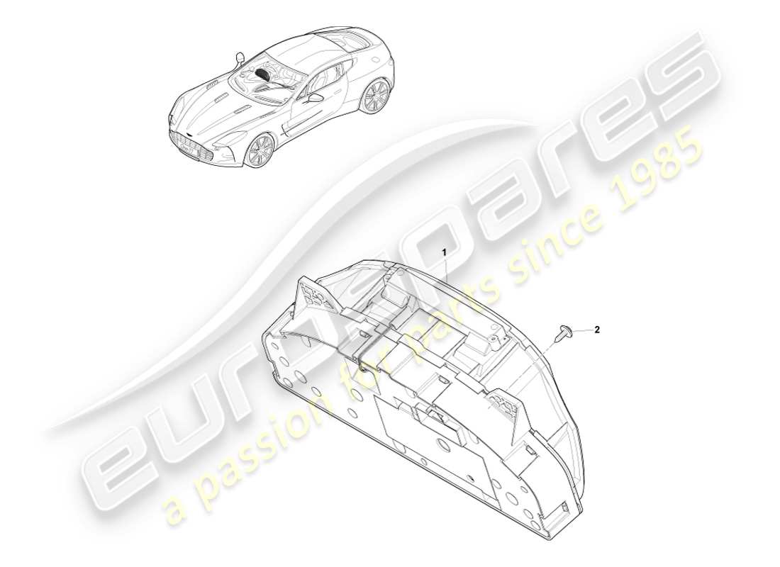 aston martin one-77 (2011) instrument cluster part diagram