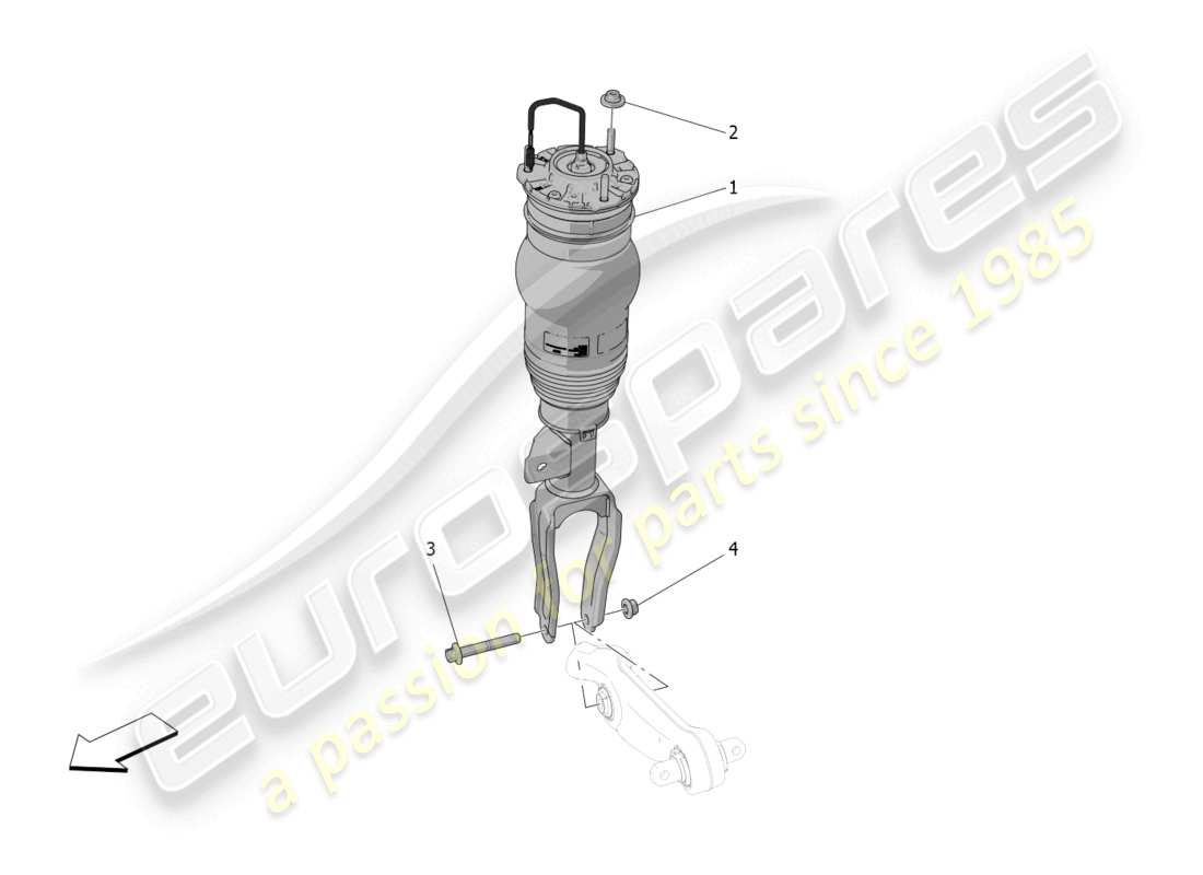 maserati grecale gt (2023) front shock absorber devices parts diagram