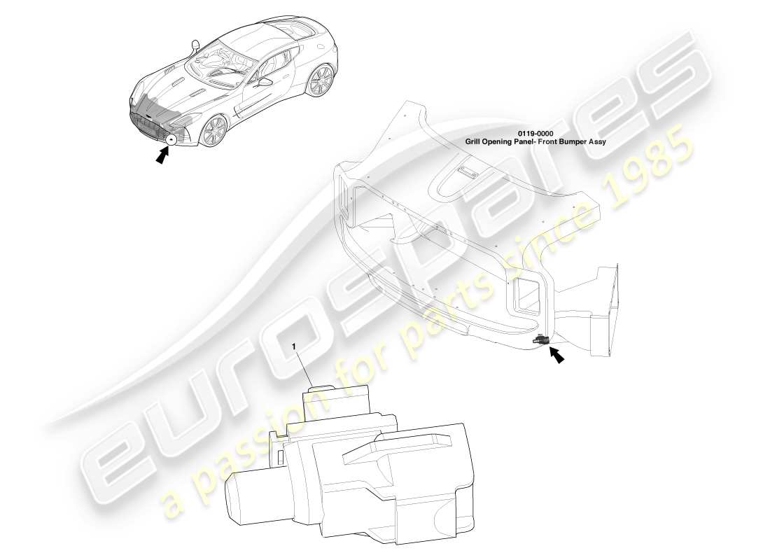 aston martin one-77 (2011) sensors part diagram