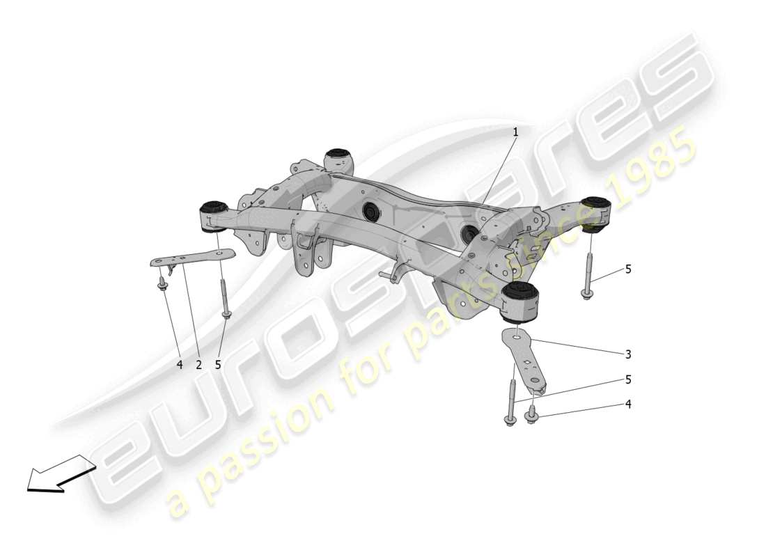 maserati grecale gt (2023) rear chassis parts diagram