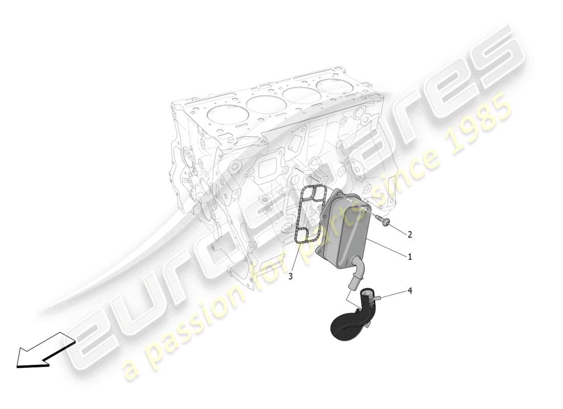 maserati grecale gt (2023) heat exchanger part diagram