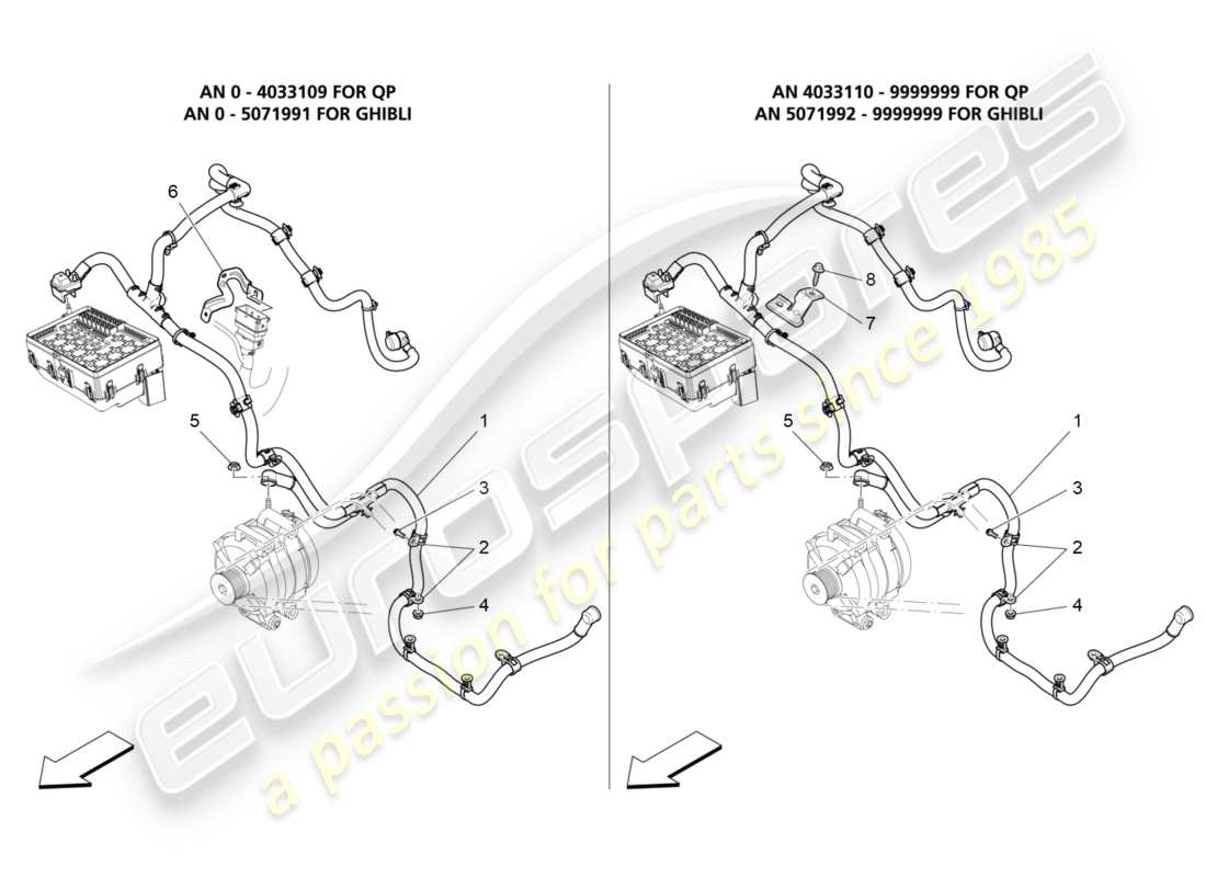 maserati qtp 3.0 tds v6 275hp (2015) main wiring part diagram