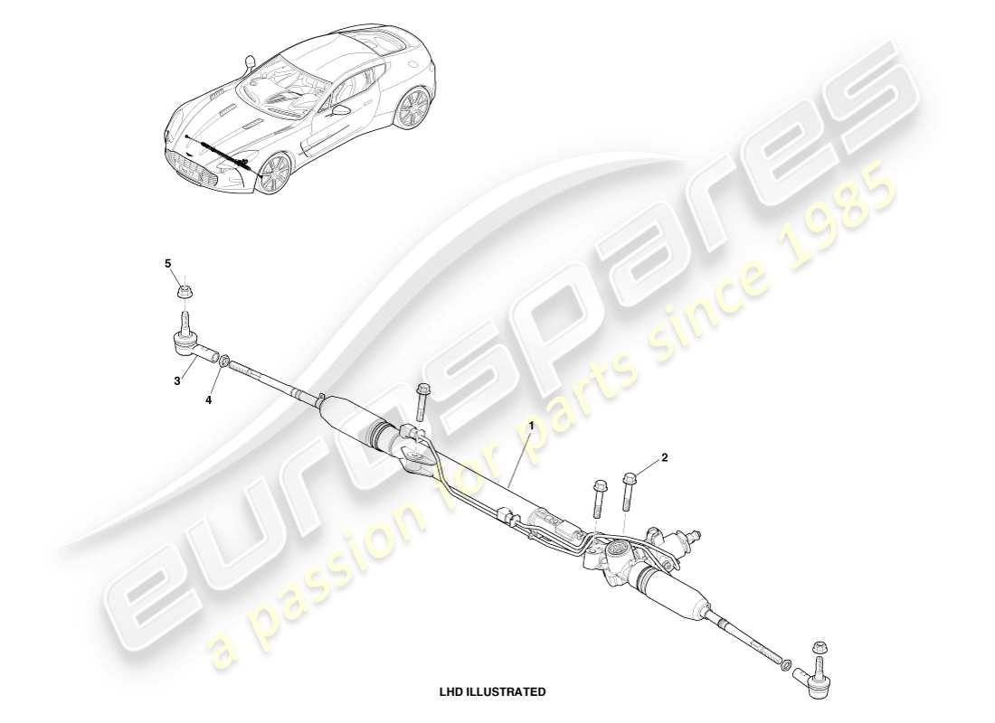 aston martin one-77 (2011) power steering part diagram