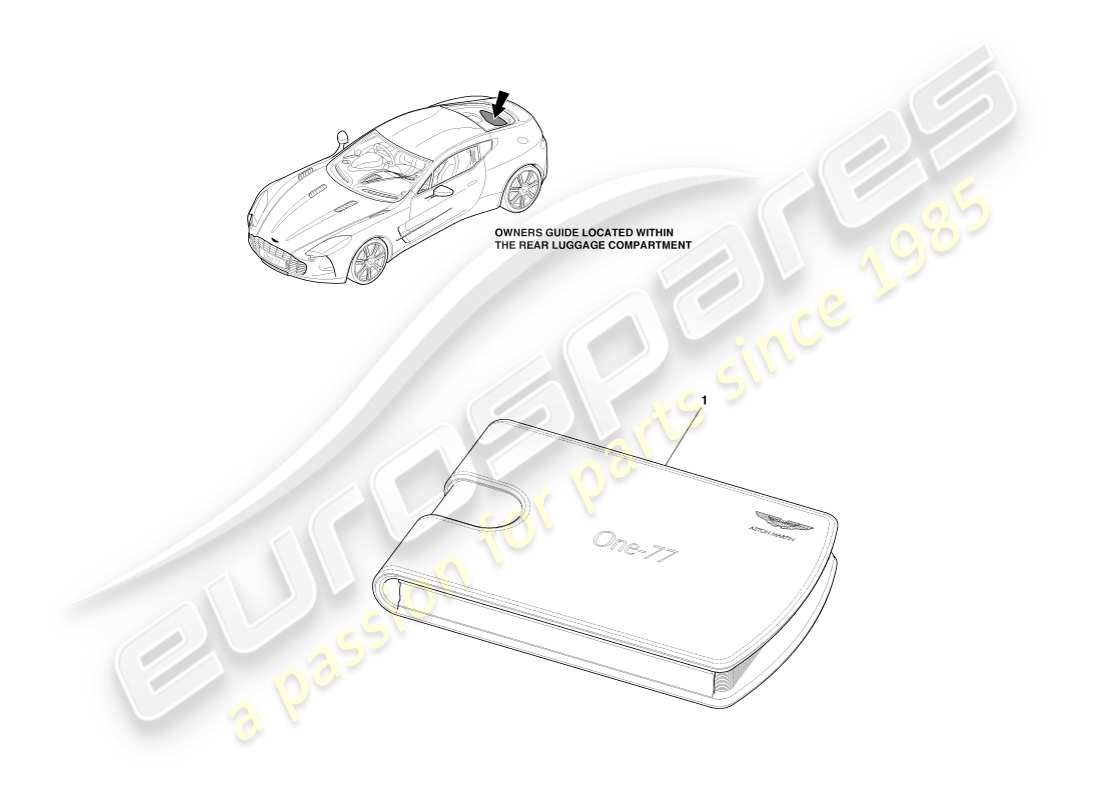 aston martin one-77 (2011) owners guide part diagram