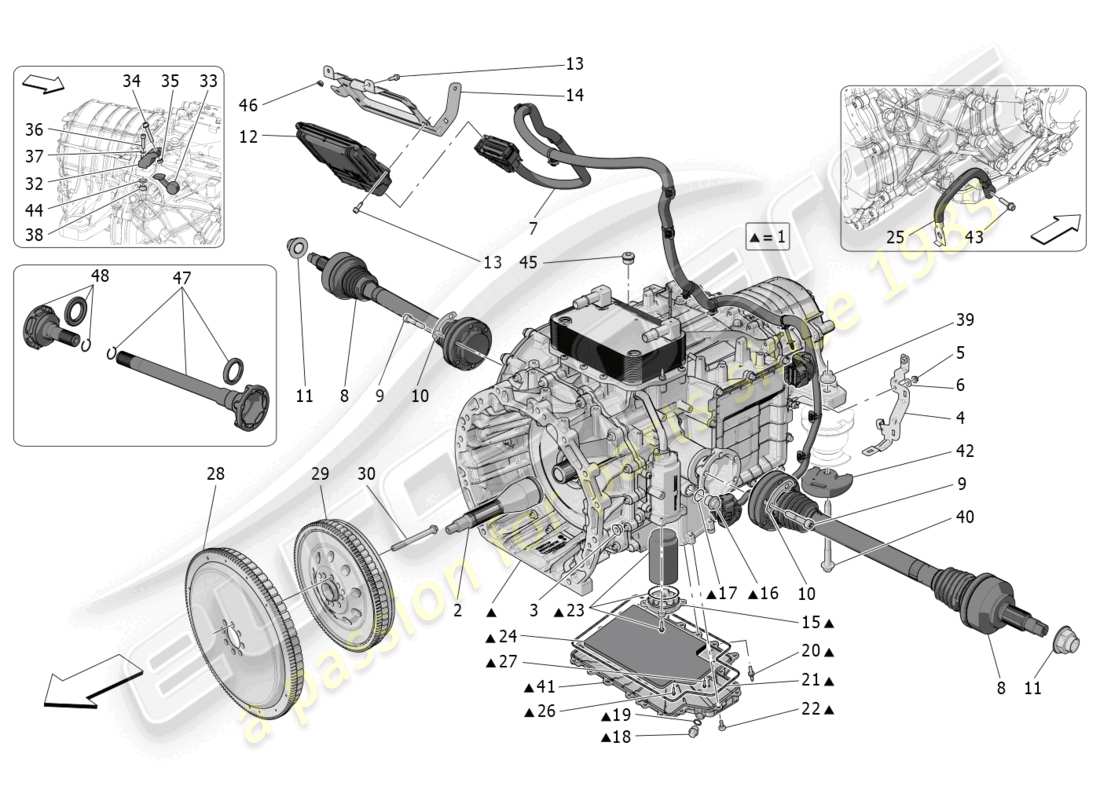maserati mc20 cielo (2023) gearbox housings part diagram