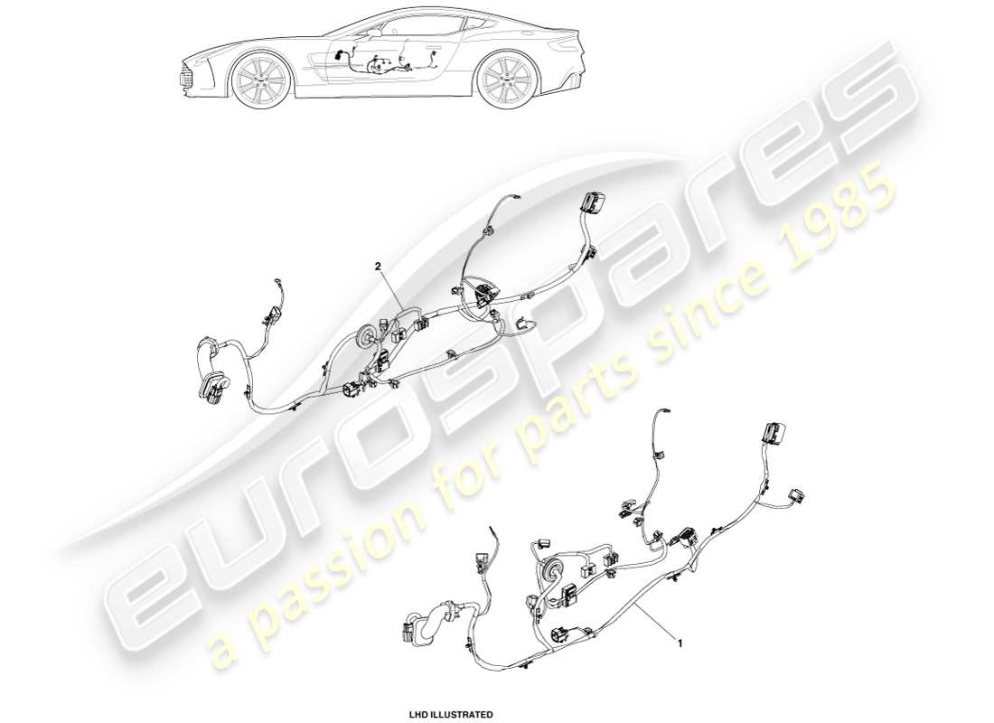 aston martin one-77 (2011) door harness part diagram