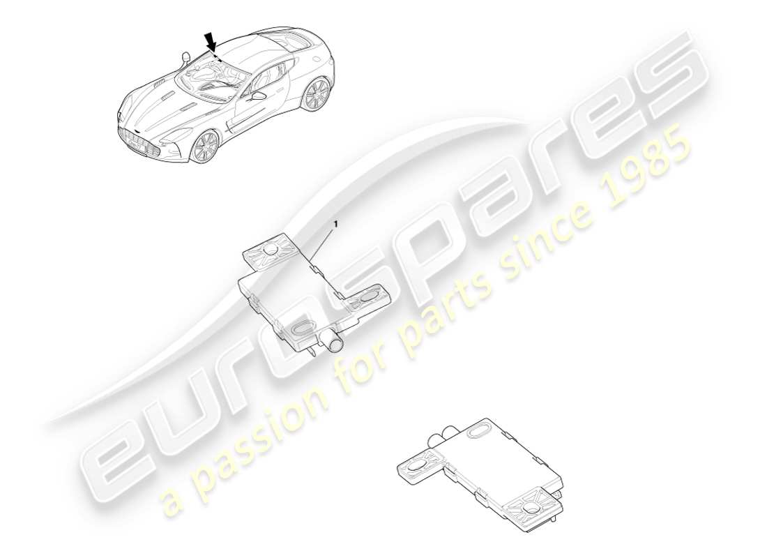 aston martin one-77 (2011) radio antenna part diagram