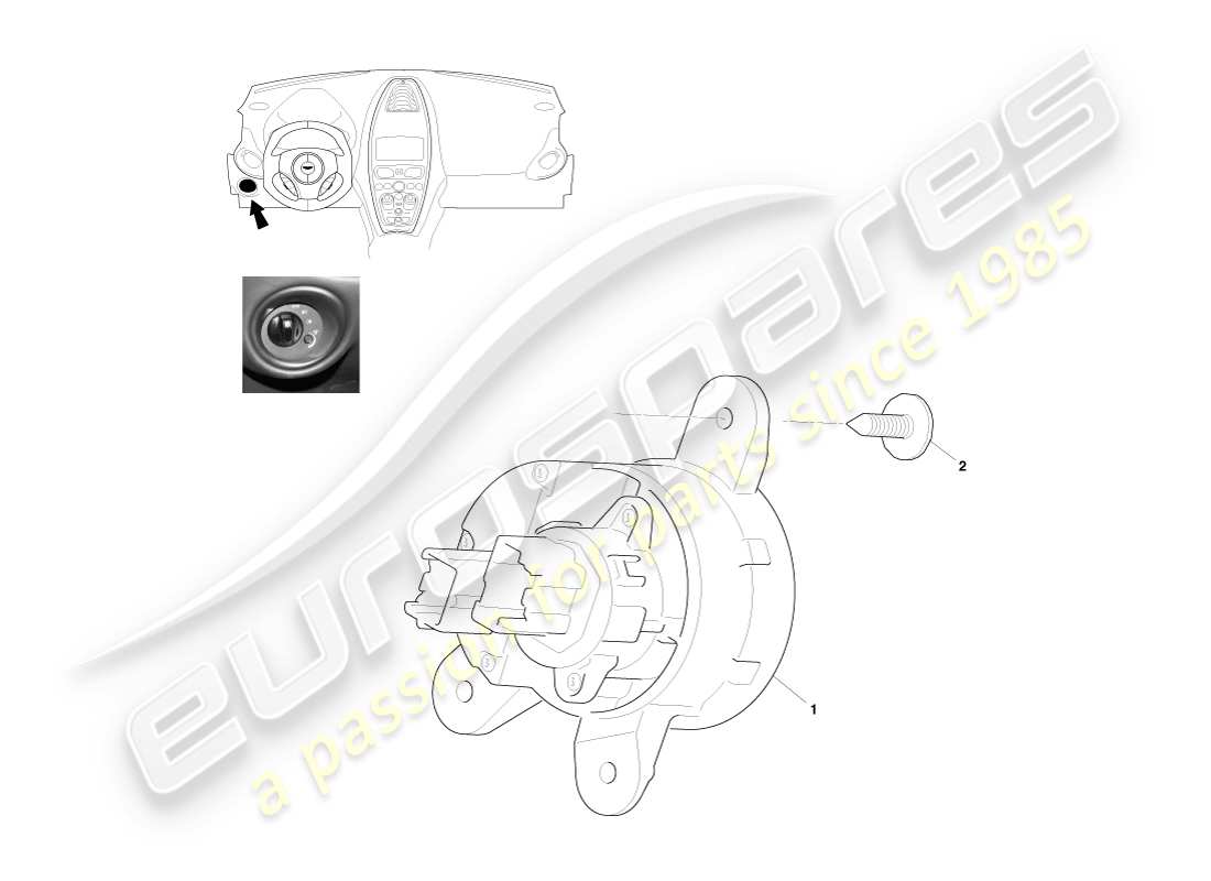 aston martin one-77 (2011) lighting switch part diagram