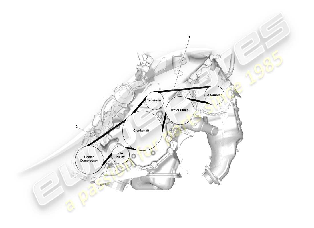 aston martin cygnet (2012) accessory v belt drive parts diagram