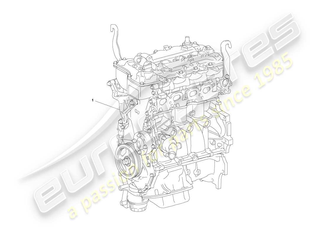 aston martin cygnet (2012) partial engine assy parts diagram