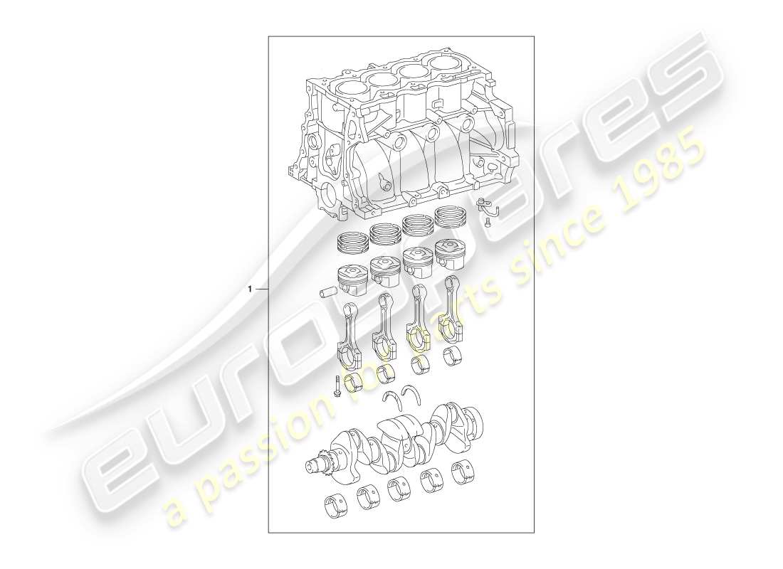 aston martin cygnet (2012) short block assy parts diagram