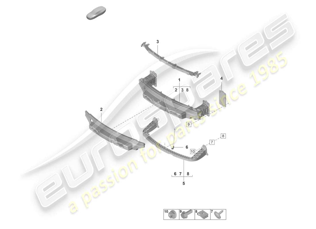 a part diagram from the porsche 992 parts catalogue