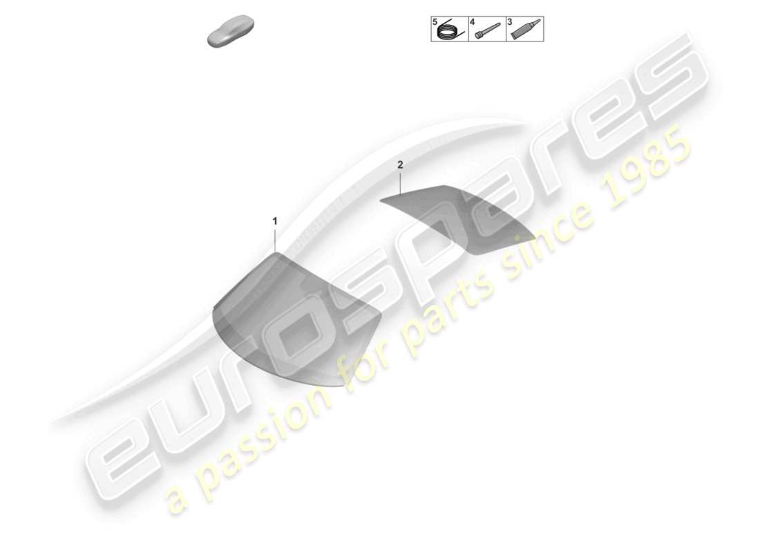 a part diagram from the porsche 992 gt3/rs/st (2023) parts catalogue