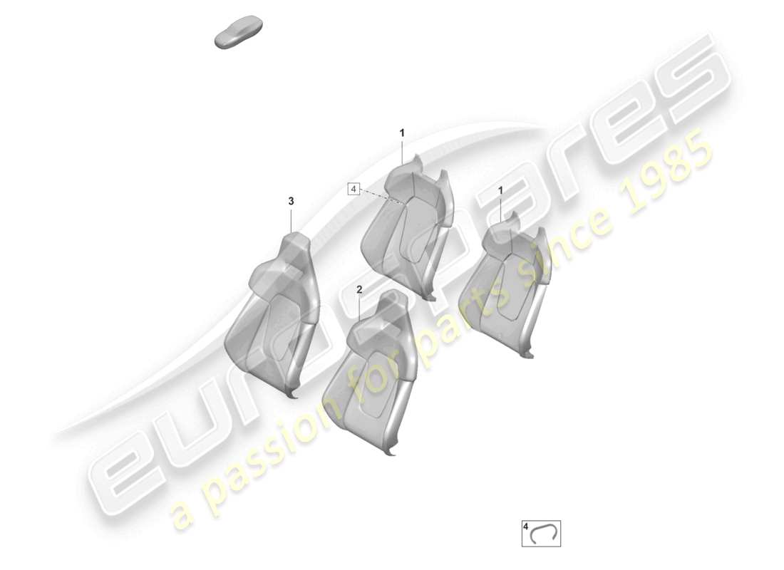 a part diagram from the porsche taycan parts catalogue