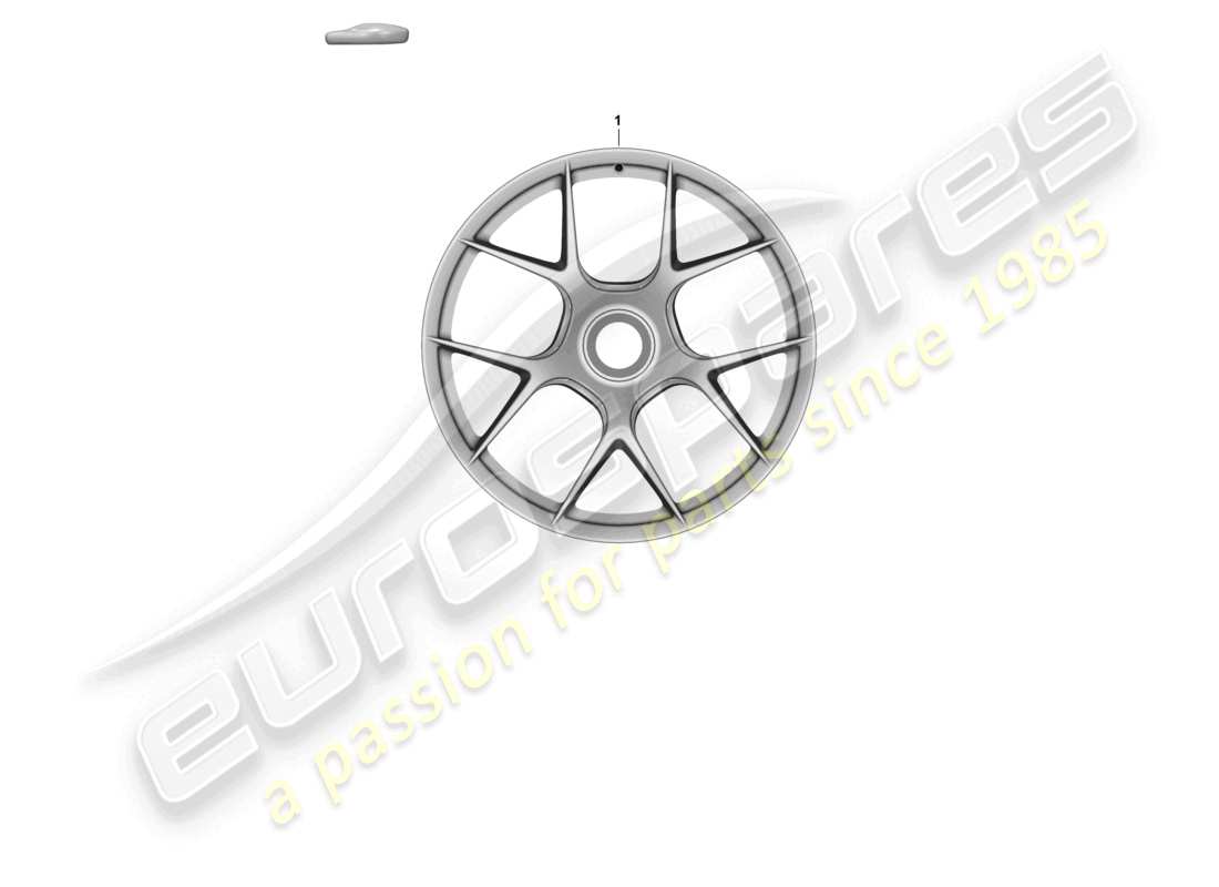 porsche 992 gt3/rs/st (2023) alloy wheel with central locking part diagram