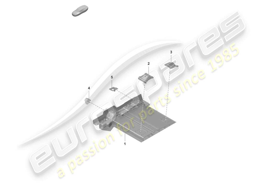 porsche 992 gt3/rs/st (2023) seat support bottom plate part diagram