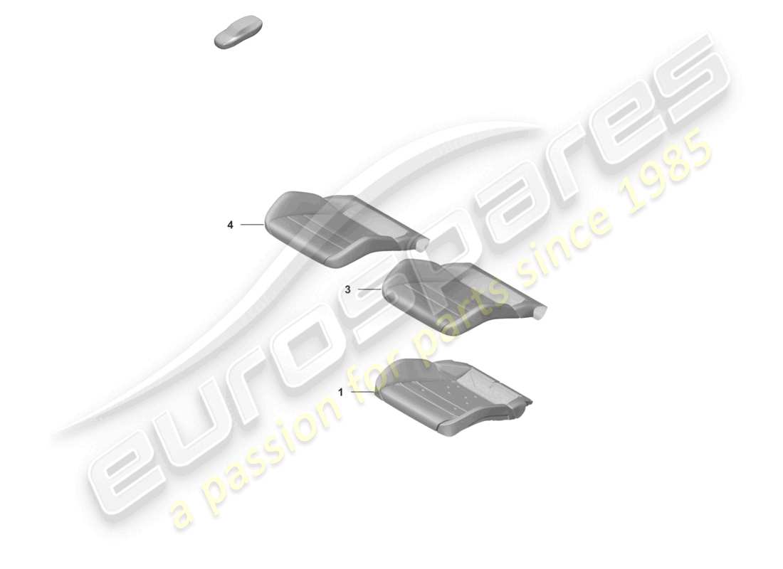 porsche 992 gt3/rs/st (2023) foam part seat cover sports seat plus part diagram