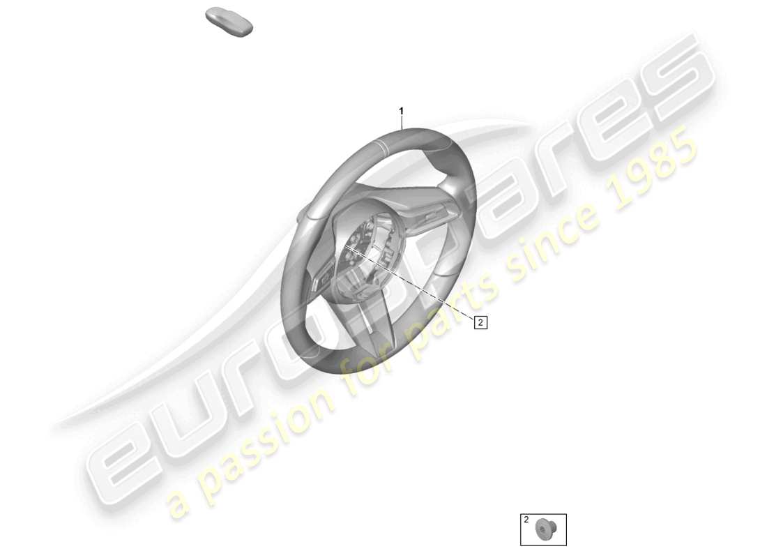 porsche 992 gt3/rs/st (2022) multifunction steering wheel leather manual gearbox part diagram