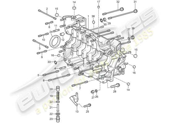 a part diagram from the porsche 997 gt3 (2011) parts catalogue