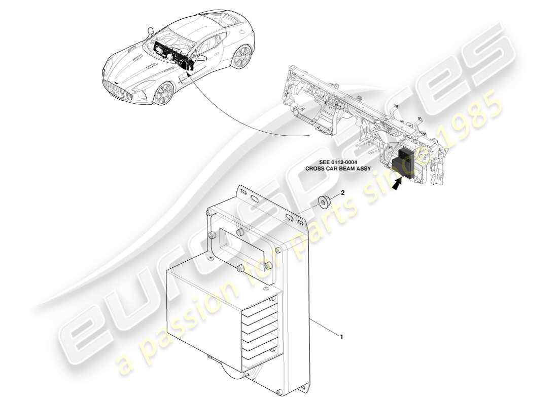 aston martin one-77 (2011) wiper control module part diagram