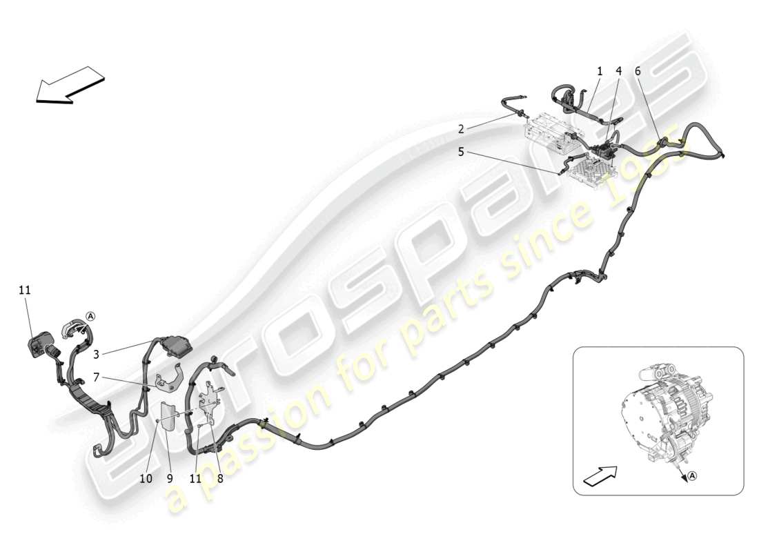 maserati grecale gt (2023) main wiring parts diagram