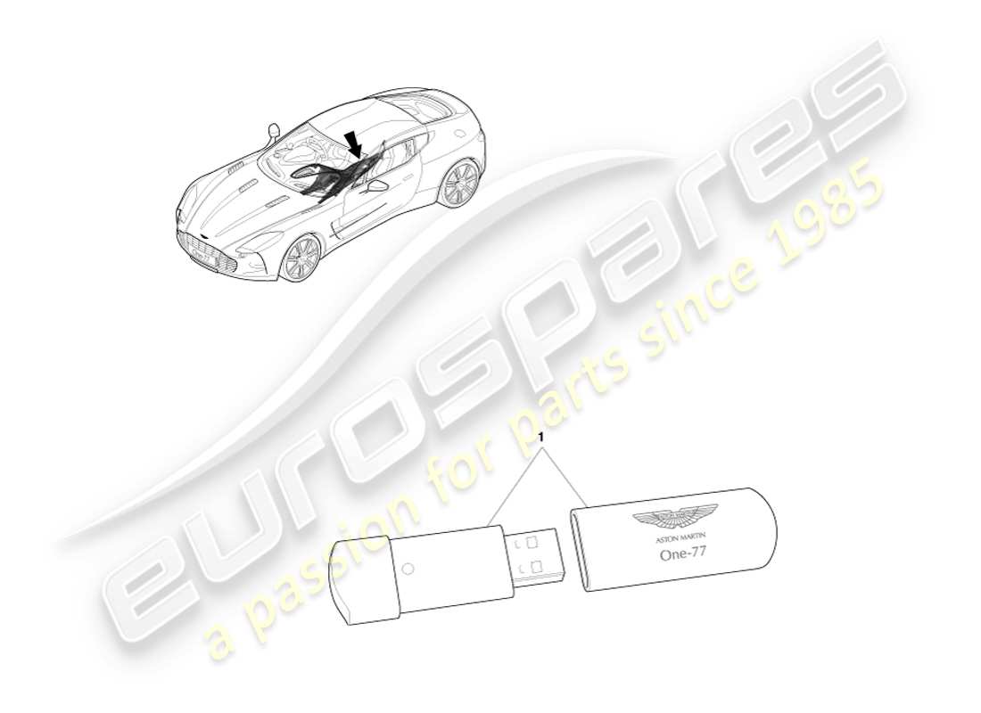 aston martin one-77 (2011) memory stick part diagram