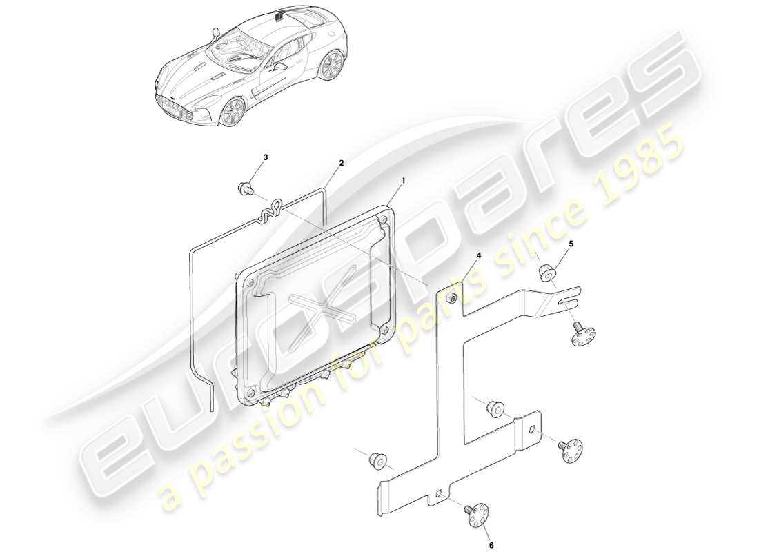 aston martin one-77 (2011) transmission ecu part diagram