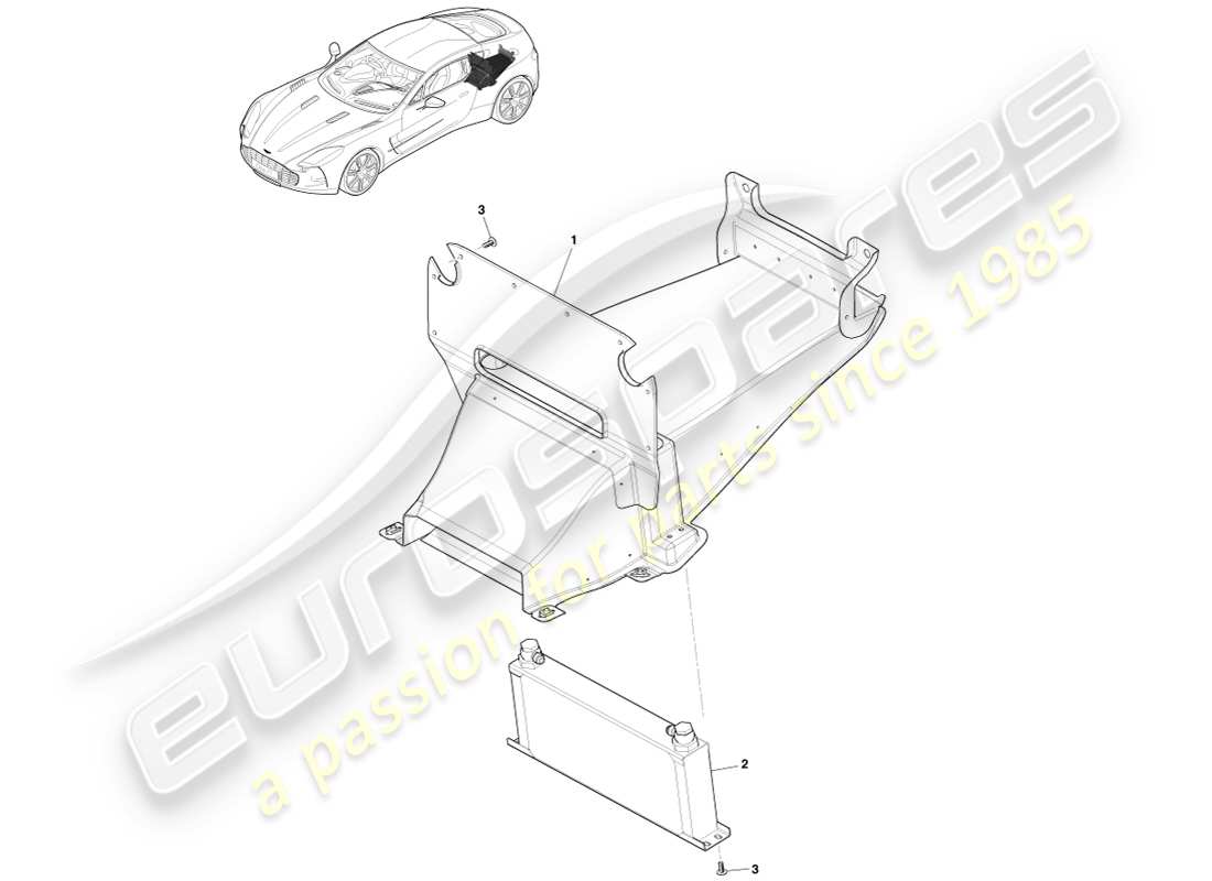 aston martin one-77 (2011) transmission cooler part diagram