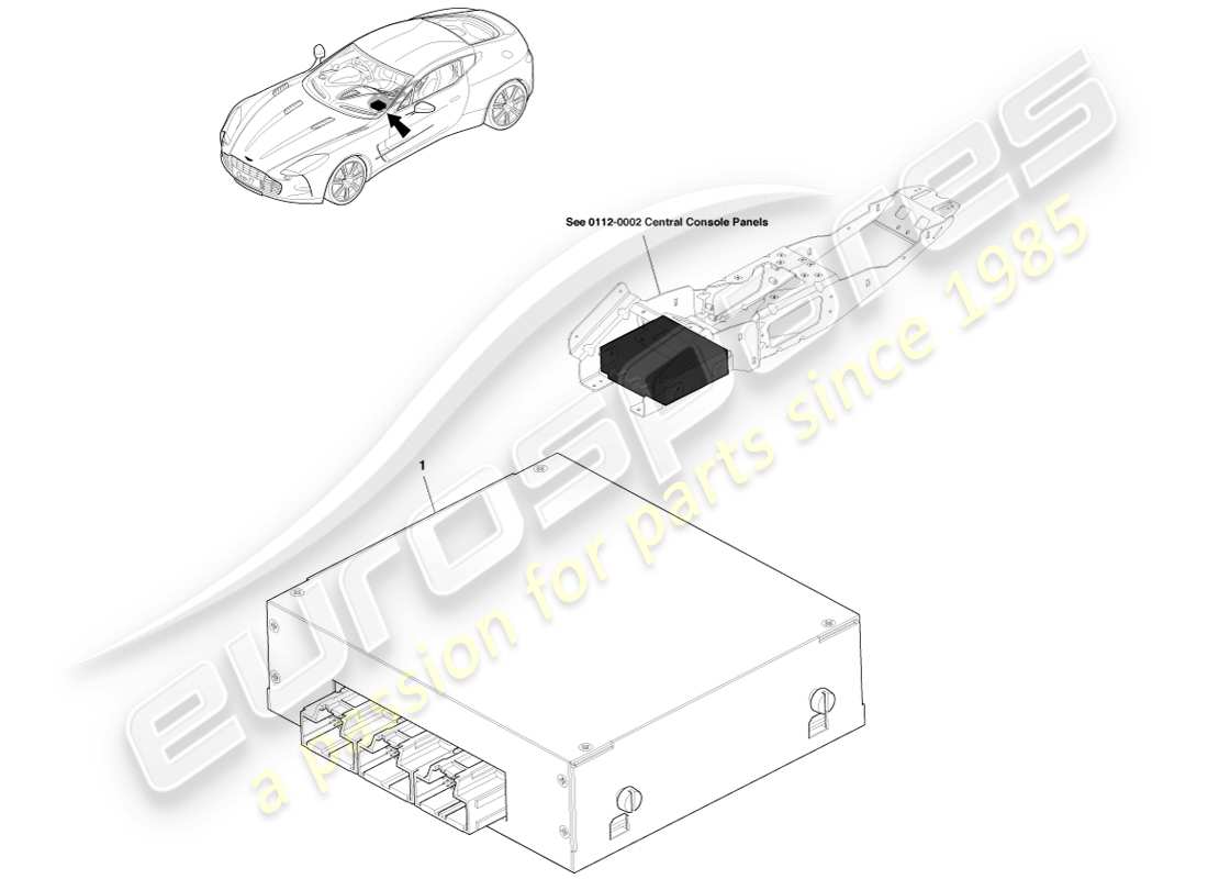 aston martin one-77 (2011) infotainment module part diagram