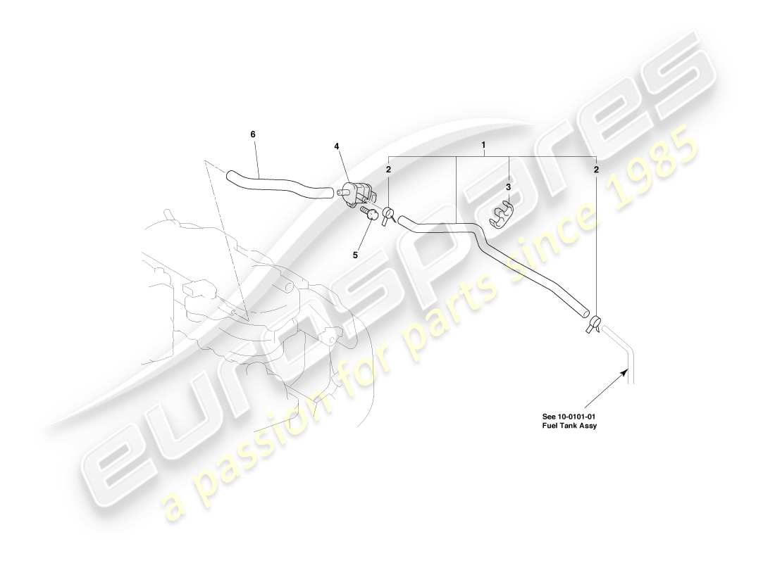 aston martin cygnet (2012) vacuum piping parts diagram