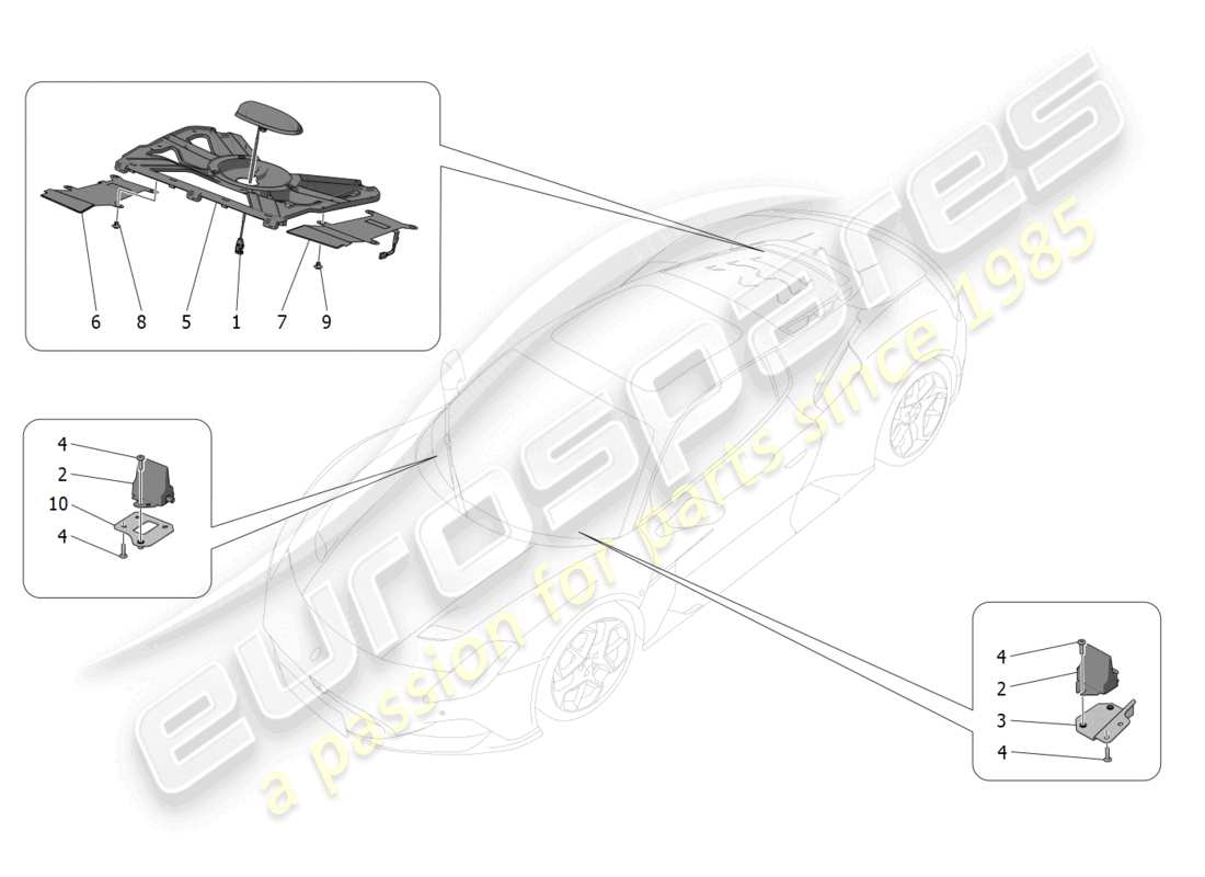 maserati mc20 (2022) reception and connection system part diagram