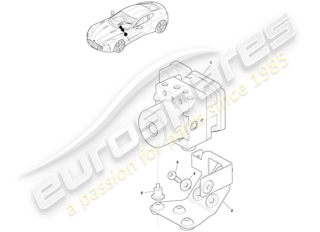 aston martin one-77 (2011) anti-lock control part diagram