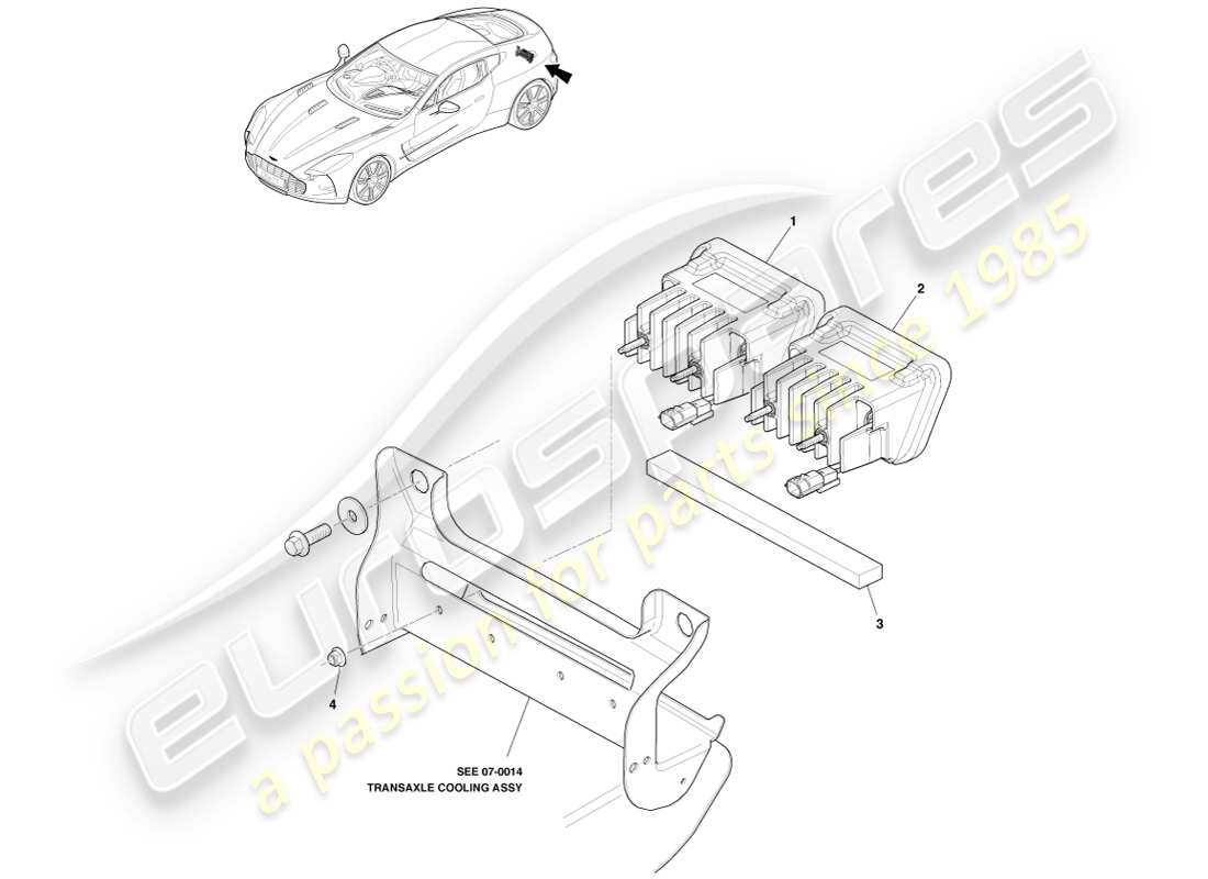 aston martin one-77 (2011) fog & reverse lamp part diagram