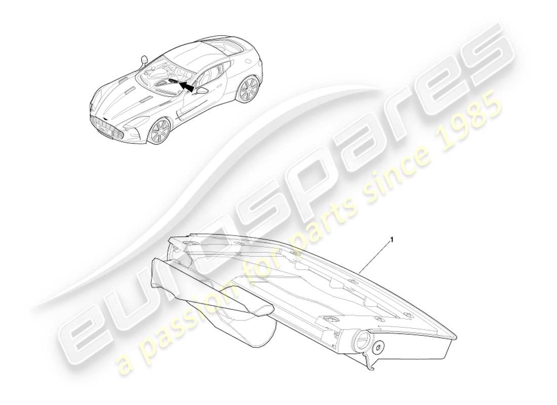 aston martin one-77 (2011) navigation display part diagram